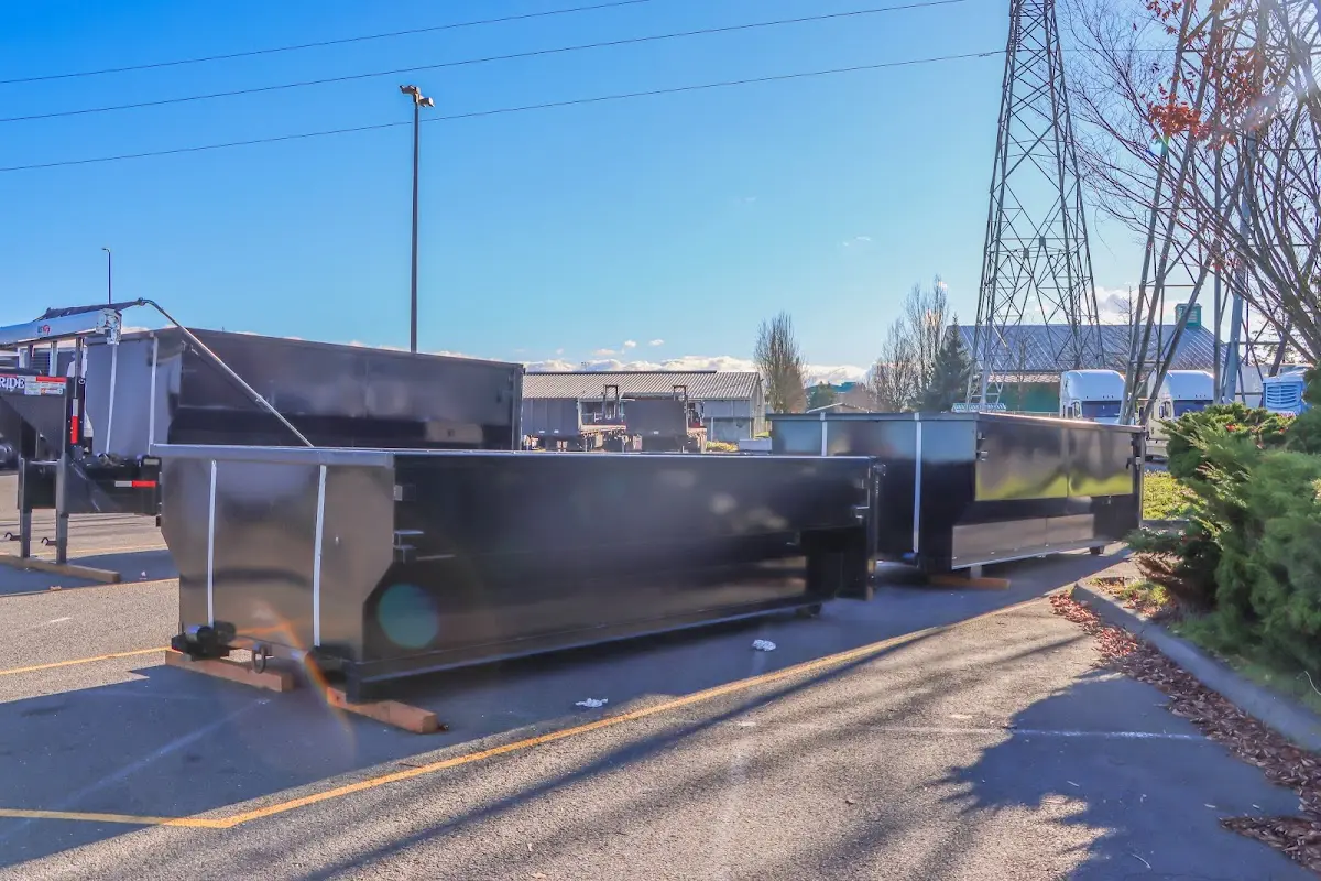 Roll-off dumpster ready for waste disposal at job site for Residential Dumpster Rental in Wildomar